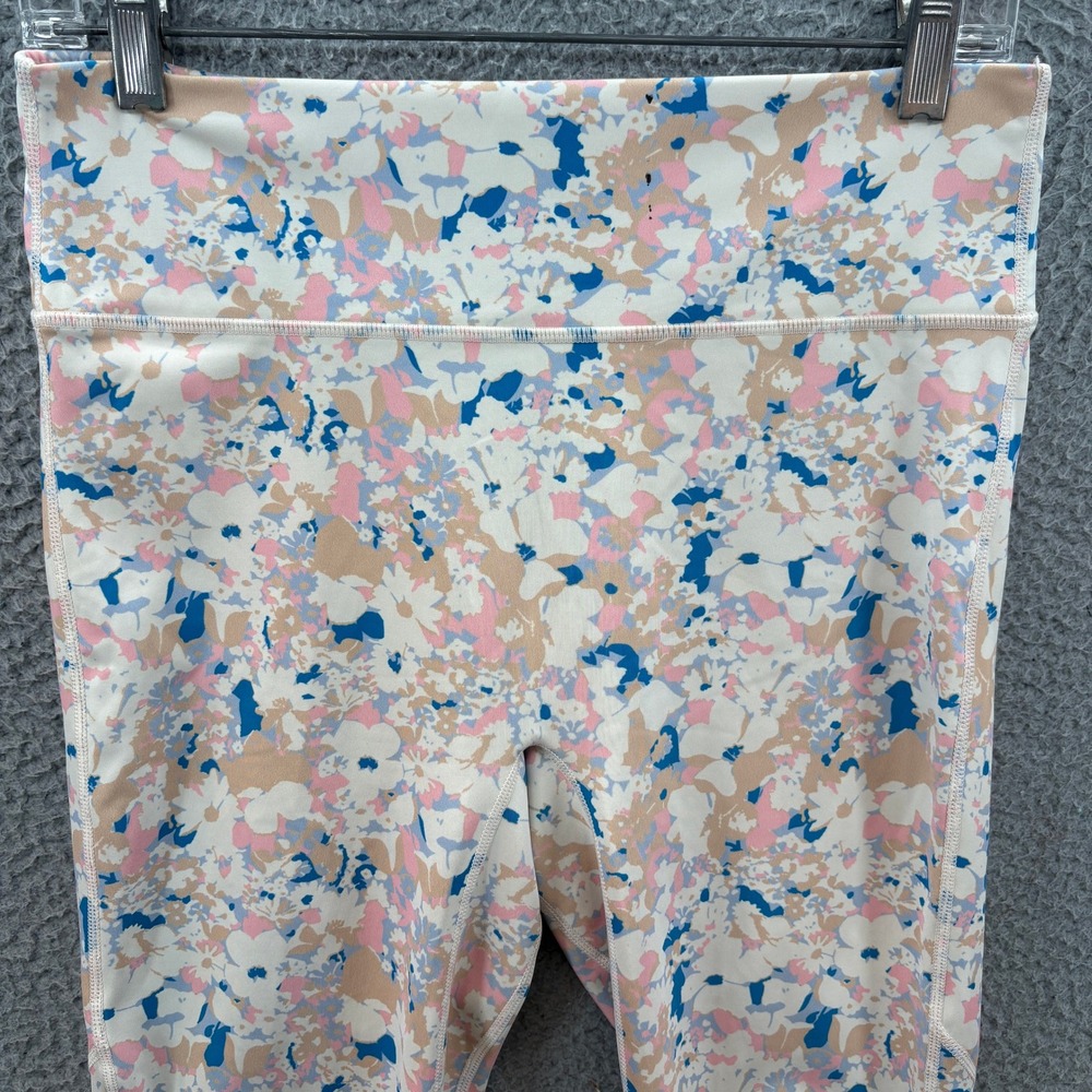 Fabletics Leggings Womens Large Multicolor Floral Motion365 High Waisted Active